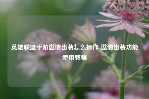 英雄联盟手游邀请出装怎么操作-邀请出装功能使用教程